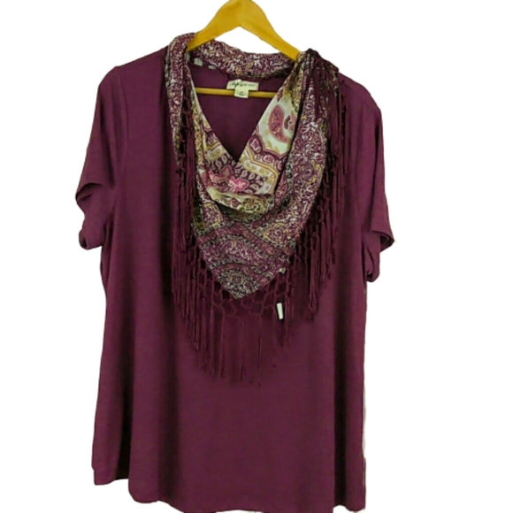 Style & Co. Tops - Style & Co scarf and top set sz 2X